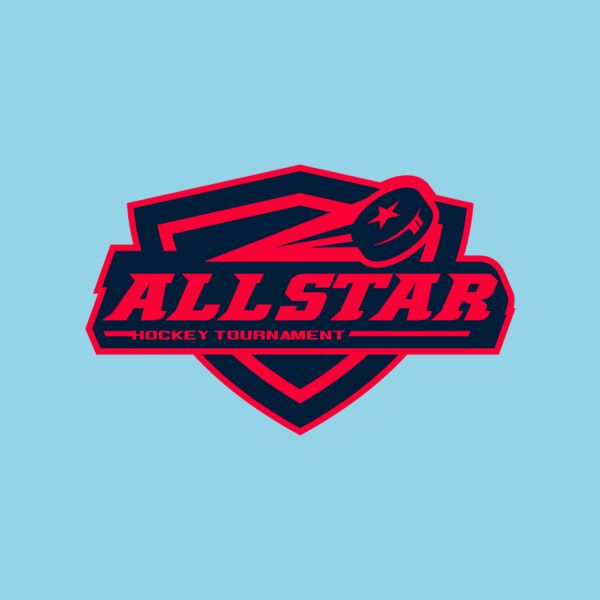 All Star Hockey Tournament logo template Thumbnail