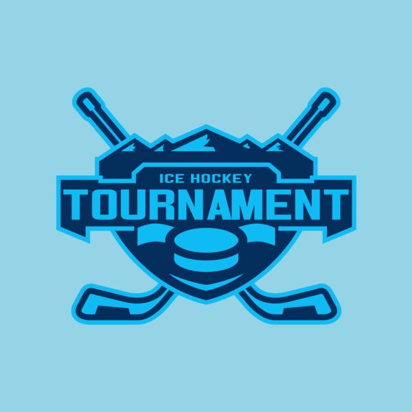 Tournament Ice Hockey logo template Thumbnail