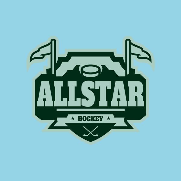 All Star Hockey Tournament logo template 02 Thumbnail