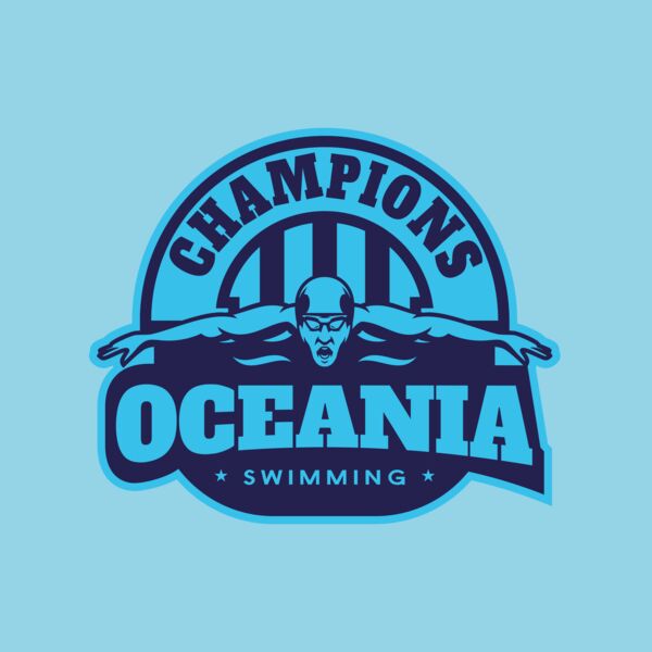 Oceania Champions Swimming logo template Thumbnail