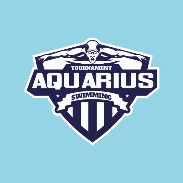 Aquarius Swimming Tournament logo template Thumbnail