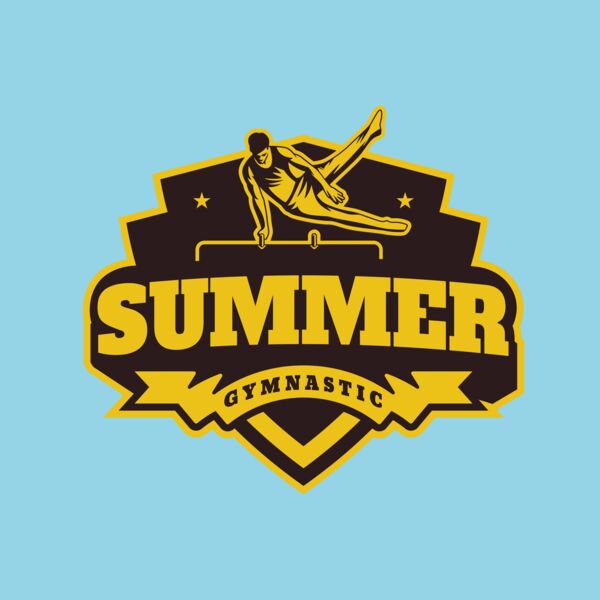 Summer Gymnastic logo template Thumbnail
